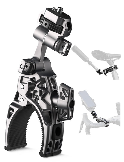 Movmax C Clamp Camera Mount for Flat Tube Road Bike, Super Clamp with 1/4"-20 Thread,E-Bike Accessories/Bicycle, Compatible with GoPro Hero13/12/11/10/ DJI Osmo 360/Action 5 Pro/4/3/Insta360 X4/X5