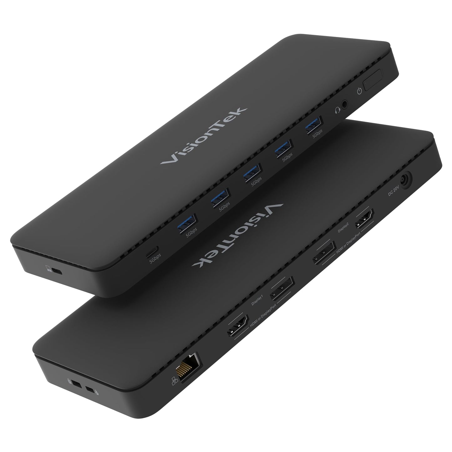 VisionTek VT4600DL Universal Dual Monitor Docking Station USB-C/USB-A