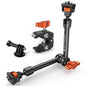 K&F CONCEPT 11" Magic Arm Clamp with ARRI 1/4" & 3/8" Thread Screw