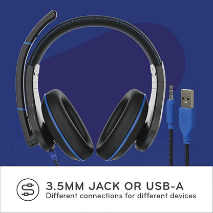 ThinkWrite Technologies TWT Audio Duro, TW220 (2nd Gen) | Premium Over-Ear Wired Headset with Noise Reducing Microphone (USB-A Connection)