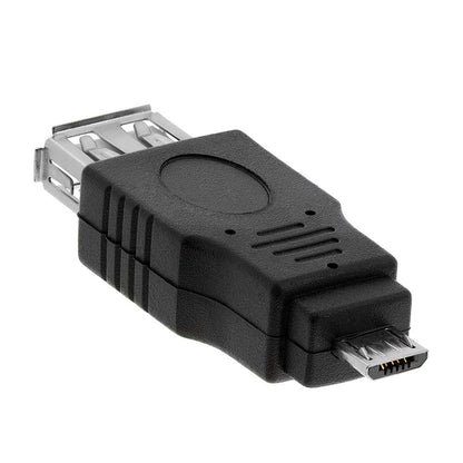 Cmple - Micro USB to USB Adapter Standard 2.0 A Female Jack to Micro B Male Plug OTG Connector Converter for Cameras Tablets Phones Dash Cams Transfer Photos to Computer - 10 Pack