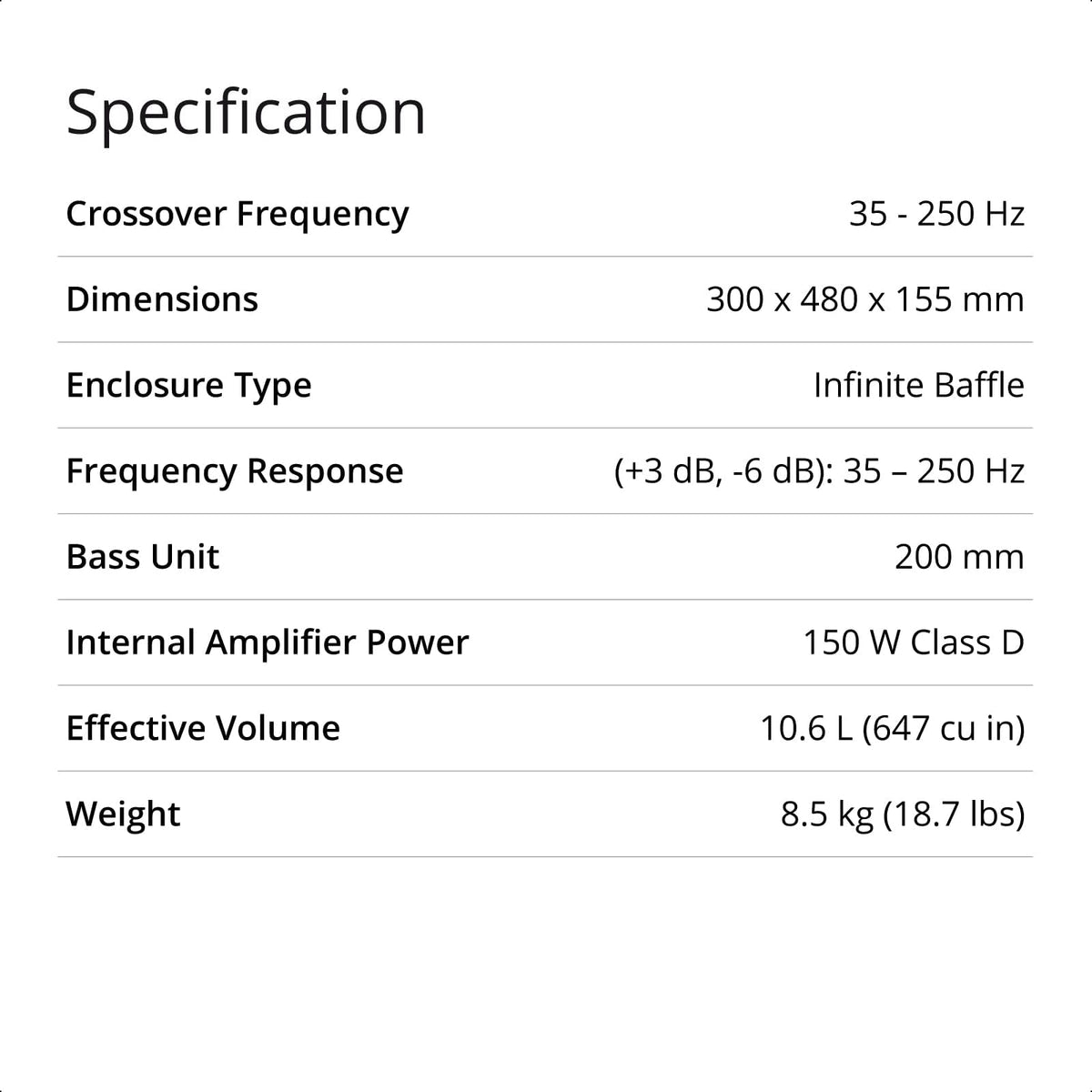 Q Acoustics 3060S Active Subwoofer (Satin Black)