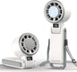 Portable Handheld Turbo Fan with Ice Cooling, Rechargeable Personal Fan, Up tp 12Hrs Cooling, 5 Speed 25550RPM Powerful Portable Fan for Travel, Outdoor, Camping, Hiking (White)