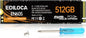 EN605 512GB M.2 SSD, NVMe1.3 PCIe Gen3 x4 SSD TLC, Internal Hard Drive, M.2 2280 - Read/Write Speed up to 2150/1600 MB/s - Internal SSD Compatible with Laptop & PC Desktop