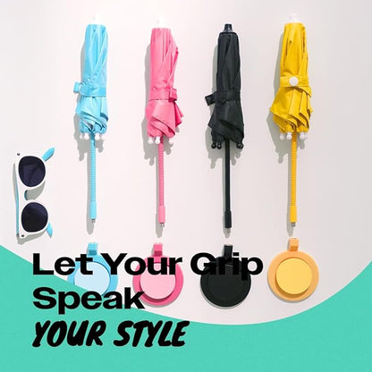 3 in 1 Magnetic Umbrella Sunshade Collapsible Expandable Phone Grip & Stand - Elegant Magsafe Compatible Phone Holder for Secure Grip and Hands-Free Viewing (Yellow)