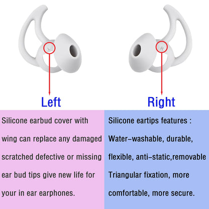 WKYMY Earbud Replacement Tips Silicone Earbud Tips Compatible with Bose Quietcomfort and Sport Headphone Rubber Tips Ear Bud Covers 3 Pairs S M L Gray
