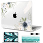 MEEgoodo Case for M5/M4/M3/M2 MacBook Air 13 inch 2026 2025 2024 2022, Fit Model A3449/A3240/A3113/A2681, Case Compatible with MacBook Air 13.6-inch, Gold Flowers Lilies