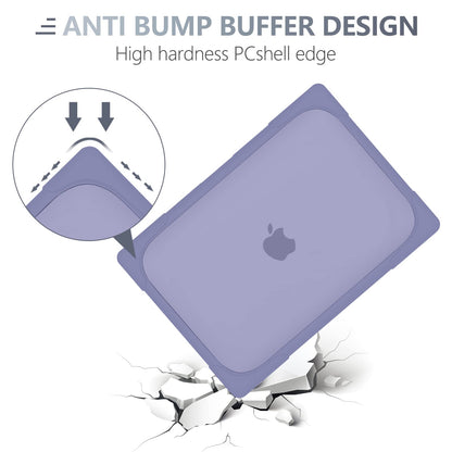 Batianda Heavy Duty Case for MacBook Air 13.6 inch with Stand,Lavender Grey