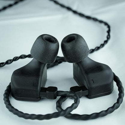 Comply 600 Core Series | Memory Foam Replacement IEM Ear Tips for Truthear, Sennheiser, Moondrop & More | Superior Noise Isolation, Ultimate Comfort, Secure Fit | TechDefender, Black (S/M/L) (3 Pairs)
