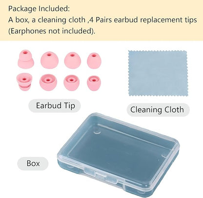 Replacement Earbud Tips Silicone Ear Tips Compatible with Powerbeats Pro Beats Wireless Earphone Headphone Earbud Rubber Tips Earbud Covers 4 Pairs