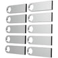 ABLAZE 8GB Flash Drive 10 Pack, Metal USB 2.0 Thumb Drives with Keychains