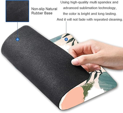 Mouse Pad, Premium-Textured Mouse Mat, Non-Slip Rubber Base Mousepad for Laptop, Computer & PC,9.5×7.9 in,Abstract Morandi Plants