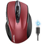 TECKNET Wireless Mouse, BT 5.0/2.4G, Rechargeable 6-DPI Silent, Blue