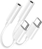 USB Type C to 3.5mm Female Headphone Jack Adapter 2 Pack, USB C to Aux Audio Dongle Cable Cord Compatible with iPhone 16 15 Series, S24/S23 Ultra, iPad Pro, MacBook, Pixel XL More Type-C Devices