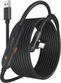Maxonar VR Charging Link Cable 20FT (Next-Gen Chip) Compatible with Meta Quest 3S/Quest 3/Oculus Quest 2/Pico 4 Accessories and PC/SteamVR, Awesome Gift-5Gbps USB 3.0 to USB C Cable-Black