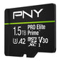 PNY 128GB PRO Elite Prime C10 U3 V30 A2 microSDXC Flash Memory Card 2-Pack