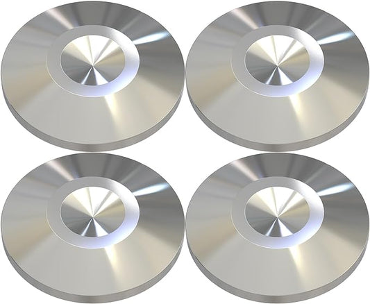 Preffair 4Pcs Stainless Steel Audio Speaker Spike Pads Mats Speaker Isolation Stand Feet Cone Shock Floor Protector Base for HiFi Turntable Subwoofer Loudspeaker Amplifier CD DVD Player