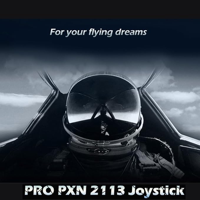 PC Joystick, USB Gaming Flight Simulator Game Controller with Vibration Function and Throttle Control, PXN 2113 Wired Gamepad Flight Sim Stick for Windows PC/Computer