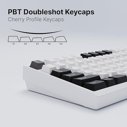 Chilkey ND TKL Aluminum Mechanical Keyboard, 87 Keys Tenkeyless Wireless Gaming Keyboard, Tri-Mode BT5.3/2.4GHz/USB-C PBT Keycaps Hot Swappable Custom Key Board for Windows Laptop Office PC