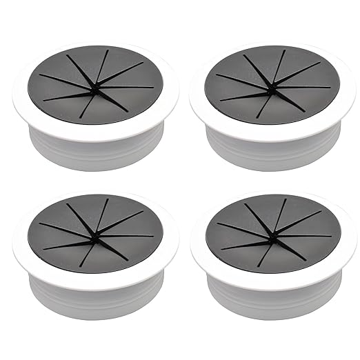 BOPOREAE 4 Pcs Desk Grommet 2" (50mm), Desk Hole Cover for Cables
