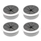 Desk Grommet 2" (50 mm), Desk Hole Cover for Cables White and Black, Cable Grommet ABS Plastic, Desk Hole Grommet for Office and Home Table Cable, Flexible Cable Cord Organizer-4 Pcs