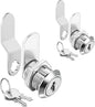 Cabinet Cam Locks Keyed Alike, 5/8'' Fits on 3/8'' Max Door Thickness, Secure File Drawer Mailbox RV Storage Replacement Set, Zinc Alloy (5/8 Inch 2Pcs)
