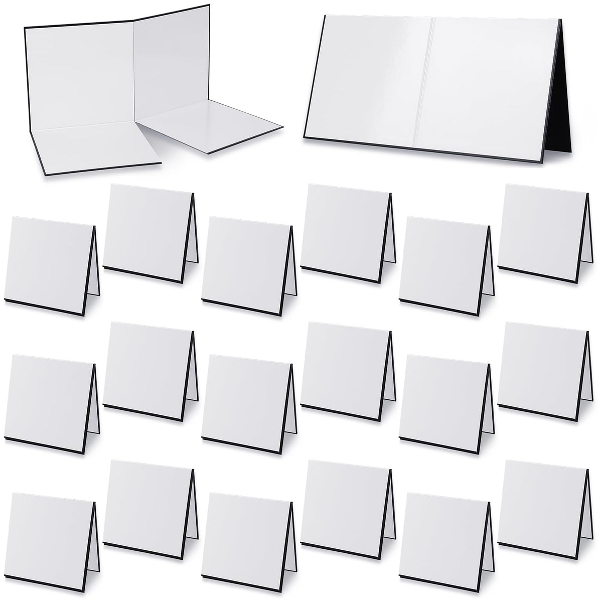 Zhanmai 10 Pcs Blank Game Board 18 x 18 Inches Quad Fold Dry Erase