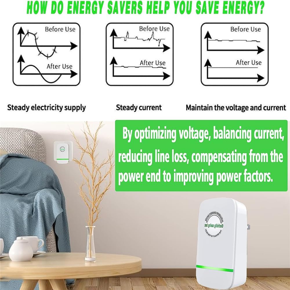 Power Saver Pro X - Voltage Stabilizer & Power Load Balancer, 2025 Upgraded Household Appliance Protection Device, Smart Current Factor Correction for Home, Office & Shop, 90V-250V 30KW High Capacity