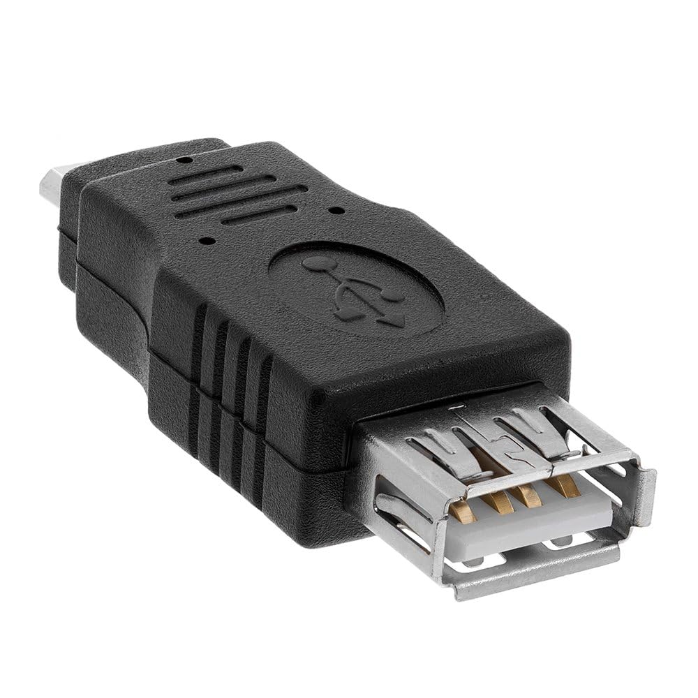 Cmple - Micro USB to USB Adapter Standard 2.0 A Female Jack to Micro B Male Plug OTG Connector Converter for Cameras Tablets Phones Dash Cams Transfer Photos to Computer - 10 Pack