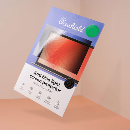 Ocushield 12.1” (16:10) Premium Anti Blue Light Screen Protector with Privacy Filter for Laptop - Blue Light Blocking for Eyes - Anti-Glare Film (261 x 164 mm)