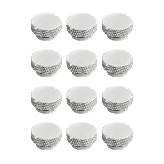 Dracaena.io 12-Pack G1/4 Stop Plug Fitting, White, Coin Slot, Brass/Copper