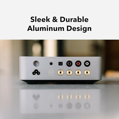 WiiM Vibelink Amp | 100W Power Amplifier with Premium ESS 9039Q2M DAC and TI TPA3255 | Compatible with WiiM Mini, Pro, Pro Plus, and Ultra | RCA, Coax, and Optical Inputs | Space Gray