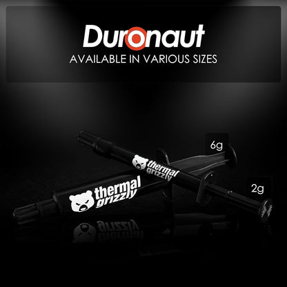 Thermal Grizzly - Duronaut - Enhanced Durability & High Performance Thermal Paste - for Maximum Conductivity While Overclocking CPU/GPU/PS4/PS5/Xbox with 12 Cleaning Wipes 6 Wet & 6 Dry (2g + Wipes)