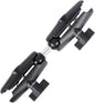Dual Extension Double Socket Arm with 1" Double Ball Adapter Compatible with RAM B Size Mount and Other 1 inch Industry Standard Device, 360° Rotation Rod for Bike, Truck, Car (8.27" Length)