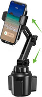 2025 Upgraded Cup Phone Holder for Car, Universal No Shaking Cup Holder Phone Mount with Expandable Base for Car Truck, Adjustable Holders,Compatible with iPhone Samsung All Phones: 1 Pack