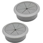 Desk Grommet 2" (50 mm), Desk Hole Cover for Cables Dark Grey, Cable Grommet ABS Plastic, Desk Hole Grommet for Office and Home Table Cable, Detachable & Flexible Cable Cord Organizer-2 Pcs