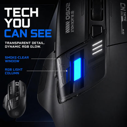 INPHIC A9 V2 Explorer Wireless Gaming Mouse, 12800 DPI Silent Mouse