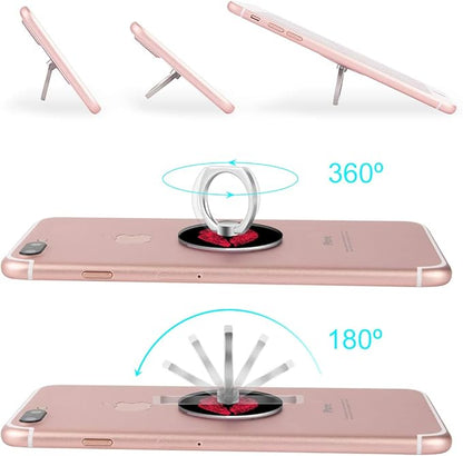 Bonoma Phone Ring Stand, 3 Pack Lips 360 Degree Rotation Finger Grip Stand Holder Compatible with Smartphones and Tablets