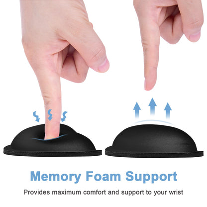 Dapesuom Mouse Wrist Rest, Cute Ergonomic Memory Foam Mouse Wrist for Computer Desk Mats Support, Hand Rest Pad Cushion for Gaming, Office, Laptop, Men, Women, Pain Relief & Easy Typing, Jet Black