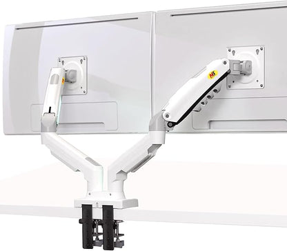 NB North Bayou Dual Monitor Desk Mount Stand Full Motion Swivel Computer Monitor Arm for Two Screens 17-27 Inch with 4.4~19.8lbs Load Capacity for Each Display F160-W