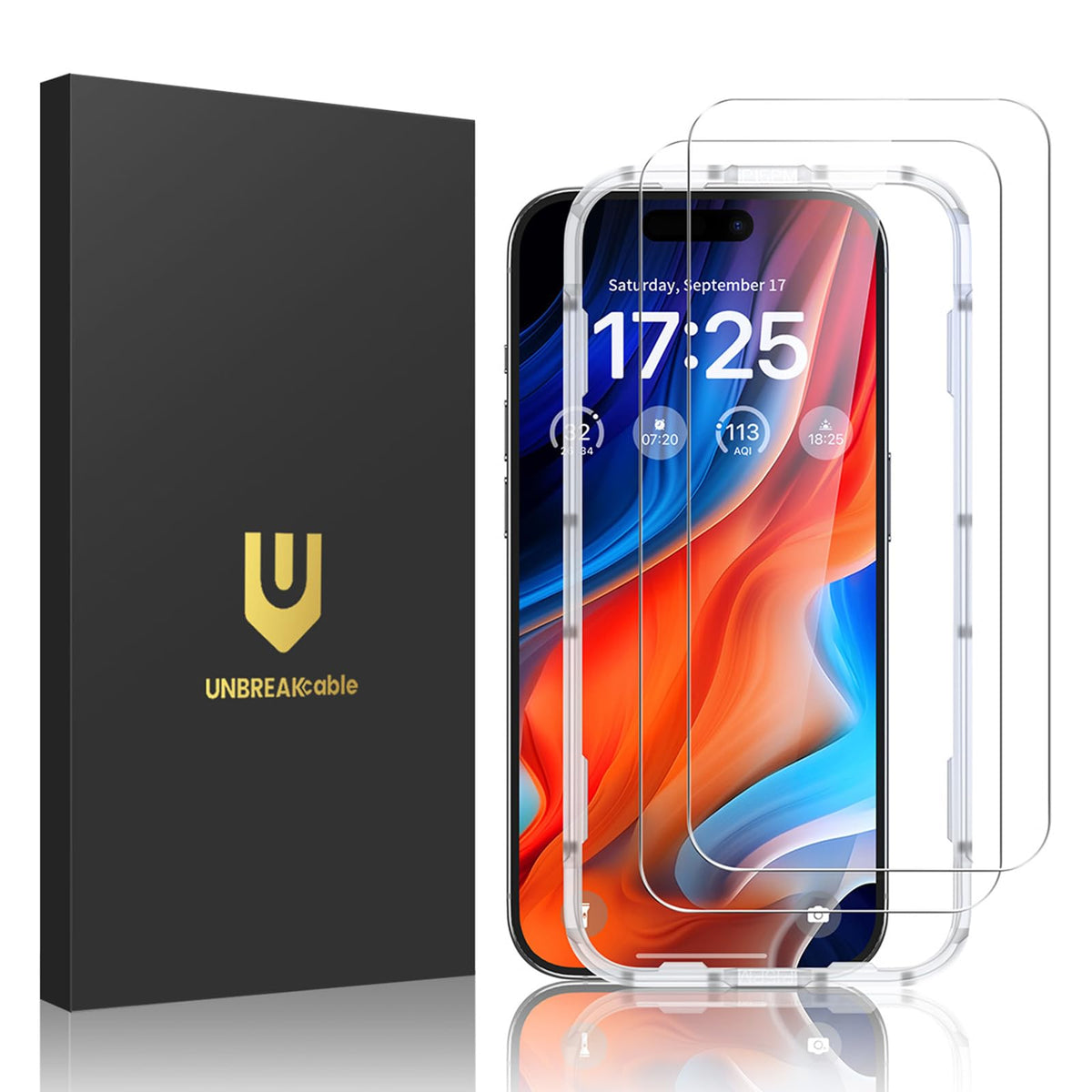 UNBREAKcable 2-Pack Screen Protector for iPhone 13 Pro/14/13