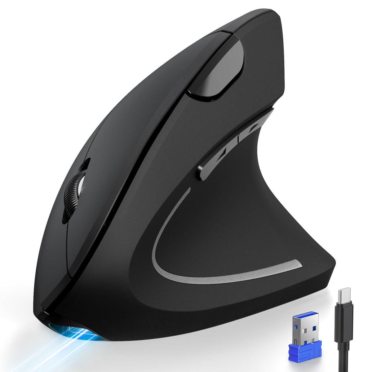 TECKNET Ergonomic Mouse Wireless, Rechargeable Vertical Mice Right Hand