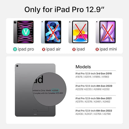 MOKIBO Fusion Keyboard, iPad Pro 12.9" Case, Wireless Touchpad Keyboard with Built-in Trackpad, Bluetooth