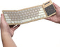 Nillkin Foldable Keyboard with Touchpad, Bluetooth Keyboard with Number Pad, Full Size Keys, Large Trackpad Small Travel Portable Keyboards for iPad Laptop PC Tablets -Khaki