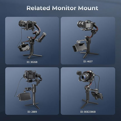 SmallRig Adjustable Camera Monitor Mount with Quick Release NATO Clamp, Cold Shoe Mount, Anti-Twist Design for DJI RS 4 Mini/RS 2 / RSC 2 / RS 3 / RS 3 Pro/RS 3 Mini - 5337