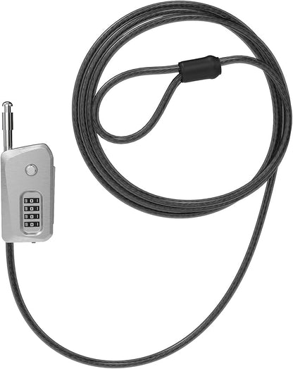 UP Security 6ft Python Cable Lock for Bike, Bicycle, Electric Scooter, Trail Camera, 4 Digit Combination Lock Outdoor Use, Heavy Duty Anti Theft, Retractable Locking Cable for Trail Cam, eBike, Kayak