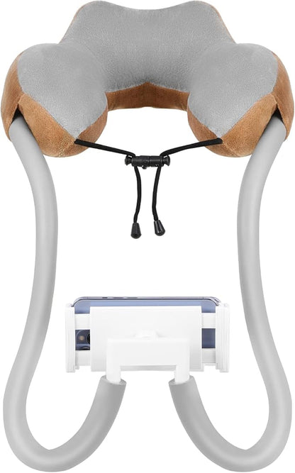 MoKo Neck Phone Holder, Lazy Gooseneck Phone Pillow Holder Bracket, 360° Rotate Phone Tablet Stand for 4"-11" Device, fits iPhone 16/Pro/Pro Max/Plus, iPhone 15/Pro/Pro Max/Plus, iPhone 14/Pro/Pro Max