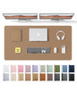 YSAGi Leather Desk Protector, Office Mat, Large Mouse Mat, Non-Slip PU Leather Blotter, Laptop Desk Pad, Waterproof Writing Pad for Office and Home (Brown, 47.2" x 23.6")