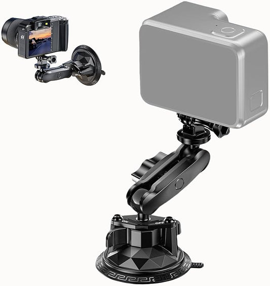 LOKTENWO Twist-Lock Camera Suction Cup Mount with Ball Head Magic Arm