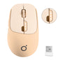 SEUNKWANG Dual-Mode Wireless Mouse with Visible Battery Indicator, Silent Rechargeable Bluetooth & 2.4G Computer Mouse, 1600 DPI, One-Click Desktop Privacy Key, Portable Mice for Laptop/PC/Mac - Pink
